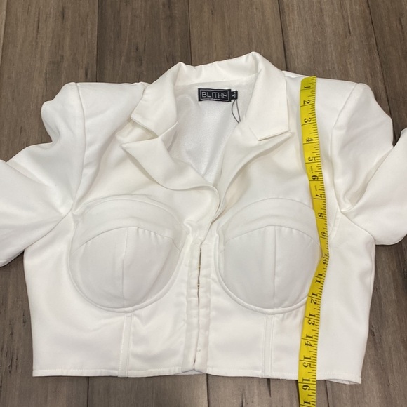 Blithe corset cropped blazer jacket white - Picture 9 of 9